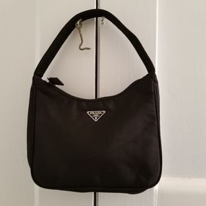 Prada small black nylon purse